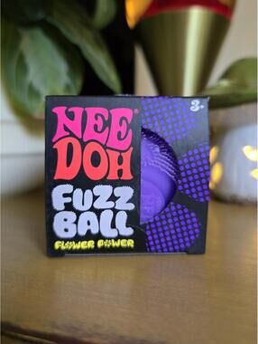 NIB Schylling Needoh Fuzzball Flower Power - PURPLE